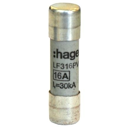 Hager Buiszekering PV Ø10x38mm 16A 1000VDC LF316PV afbeelding 2