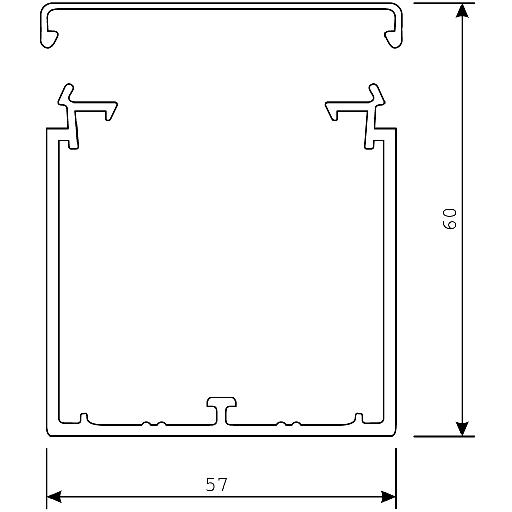 Bodemprofiel+deksel LF 60x60 RAL7035 lichtgrijs afbeelding 2