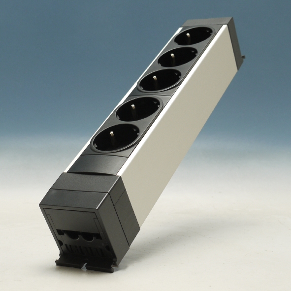 Stekkerdoos 5xWCD+RA aluminium afbeelding 2