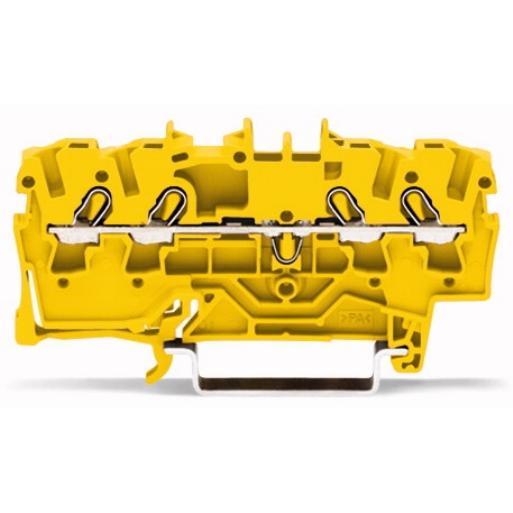 WAGO 2002-1406 RAILKLEM TOPJS 4-DR 2.5MM GE afbeelding 2
