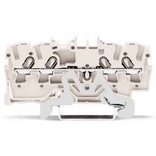 WAGO 2002-1408 RAILKLEM TOPJS 4-DR 2.5MM WIT afbeelding 2