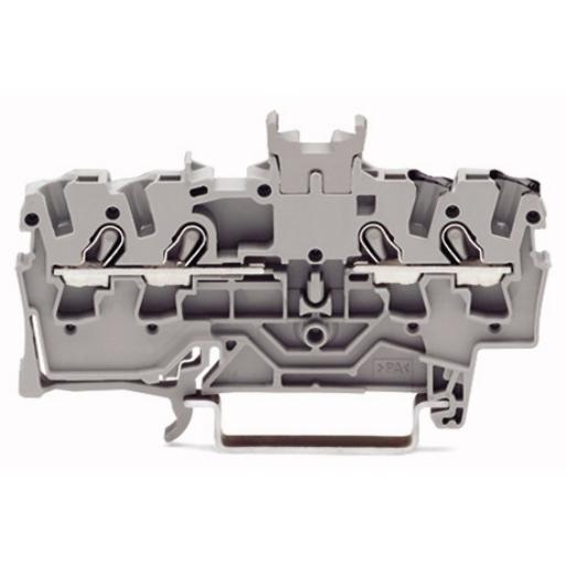 WAGO 2002-1441 RAILKLEM DUBBEL TOPJS 2.5MM GR afbeelding 2
