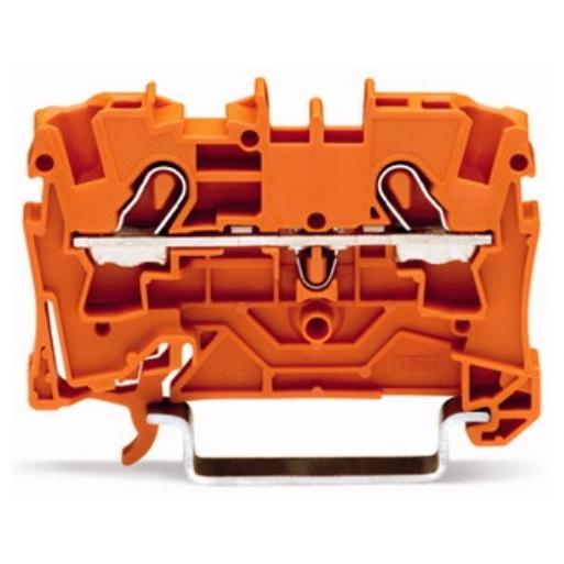 WAGO 2004-1202 RAILKLEM TOPJS 2-DR 4 MM OR afbeelding 2
