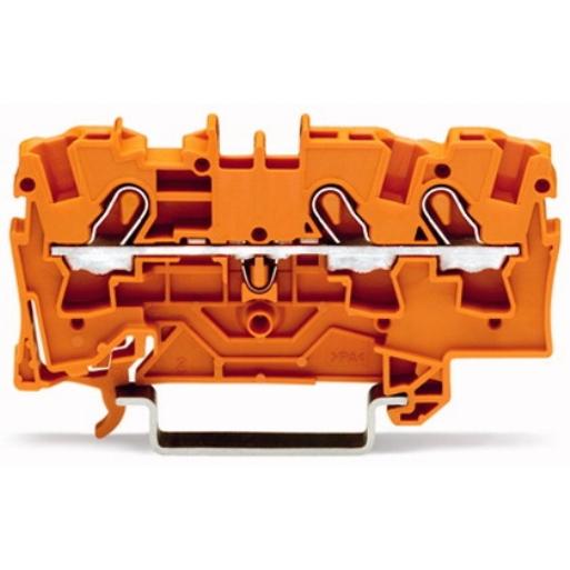 WAGO 2004-1302 RAILKLEM TOPJS 3-DR 4 MM OR afbeelding 2
