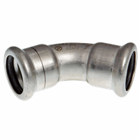 Vsh xpress rvs 304 bocht 45 gr 76.1 afbeelding 2