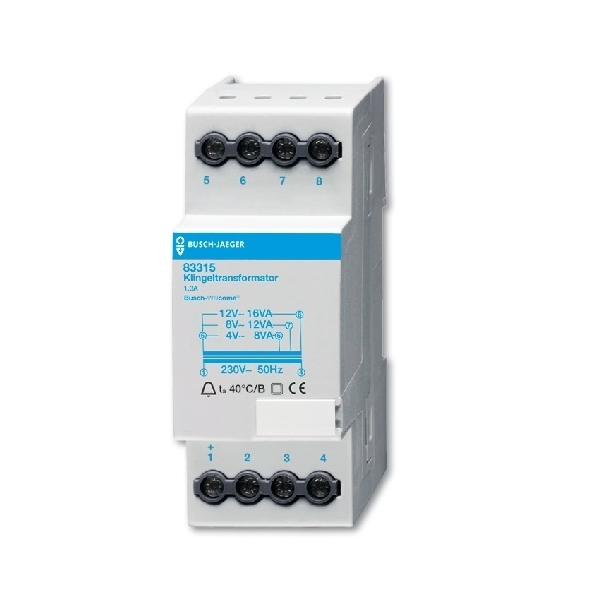 Trafo deuropener 12V/1,3A DIN-rail 83315 afbeelding 2