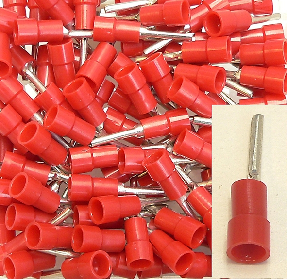 Kabelschoen Pensteker 12mm voor draad 0,5-1,5 mm2 rood 100 stuks klemko 100160
