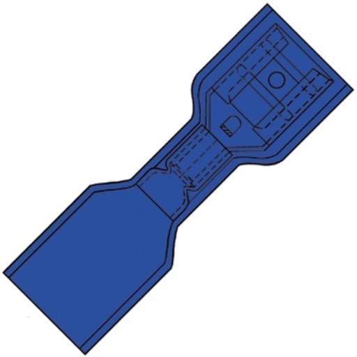 KLEMKO HSK-IS2507FL KABELSCH WD VLAKST 6.3 2.5MM afbeelding 2