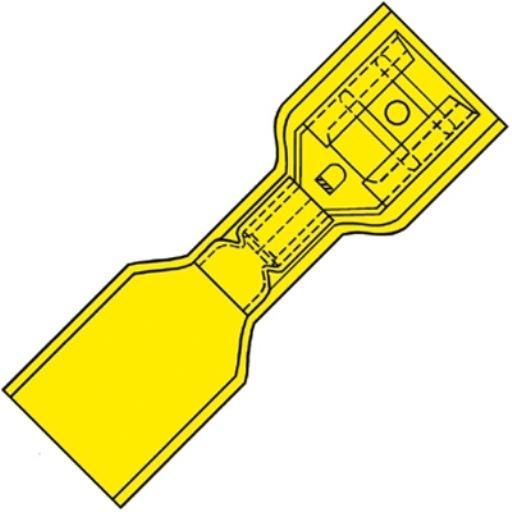 Waterdichte Föhnvlakstekerhuls 6,3x0,8 voor 4,0-6,0 mm2 afbeelding 2