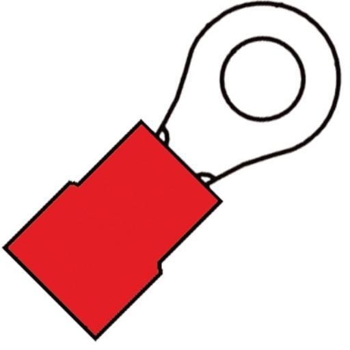 Ringkabelschoen M5 0,5-1,5 mm2 Nylon Geïsoleerd 151230 Klemko afbeelding 2