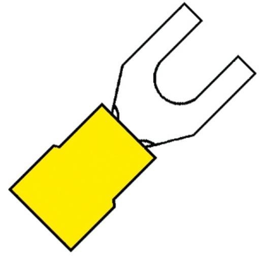 Vorkkabelschoen M5 voor draad 4,0-6,0 mm2 geel 153340 Klemko afbeelding 2
