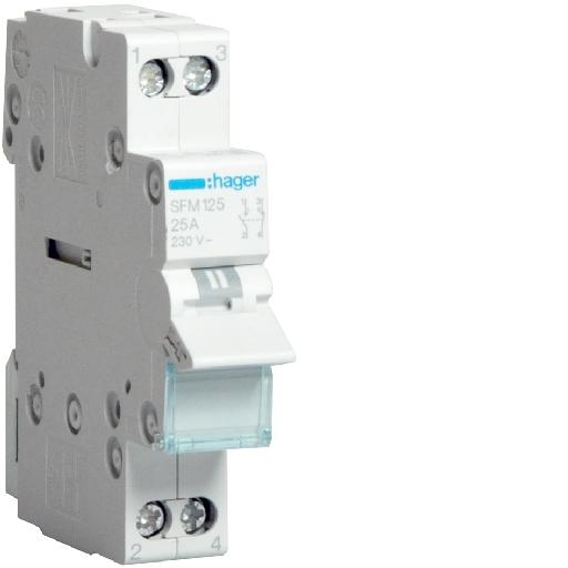 Hager Omschakelaar 1-P 1M/1V 25A I-II SFM125 afbeelding 2