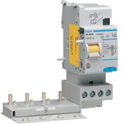 Hager Aardlekelement 4-P 25A 100mA klasse A BE425N afbeelding 2