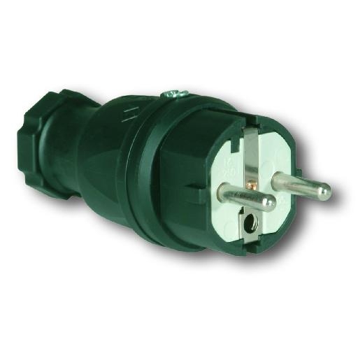PCE 0521-S stekker RA RUBBER 16A 2P ZW afbeelding 2