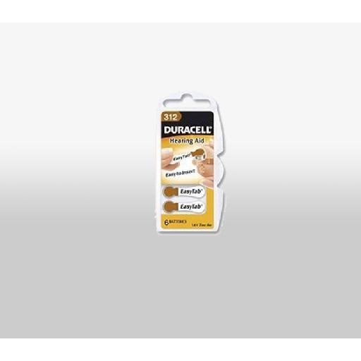 DURACELL DA 312 KNOOPCEL 1.4V ZINK BRUIN 1=6ST afbeelding 2