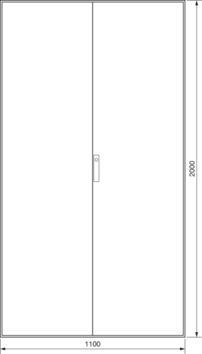 Hager Verdeler 1100x2000x400mm koppelbaar IP54 grijs FG24WE afbeelding 2