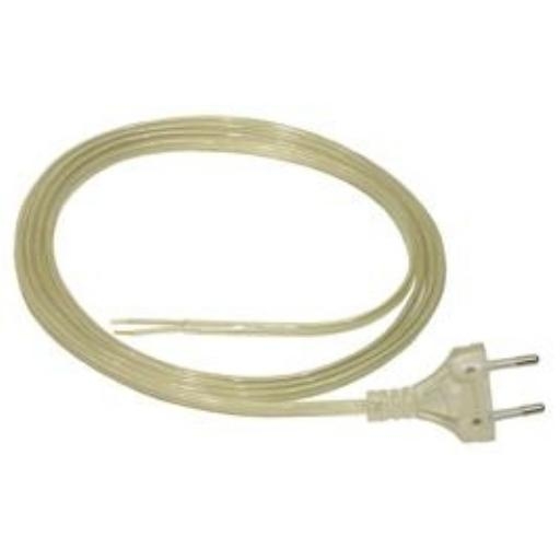 LUMIPARTS 5.03.0033 EUROSNOER 2X0.75+AE 2M PLAT ZW afbeelding 2