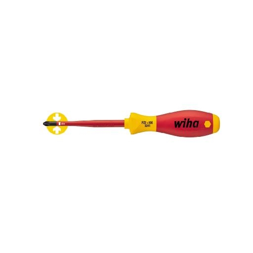 Pozidriv schroevendraaier PZ2 x 100 SoftFinish electric slimFix 3241 Wiha afbeelding 2