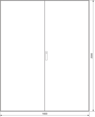 Hager Verdeler 1600x2000x400mm koppelbaar IP41 grijs FG26WE afbeelding 2