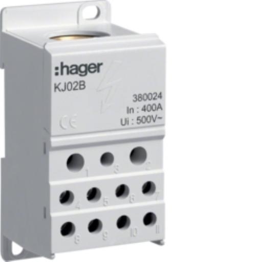 Hager Verdeelklem 1-pol. 1x150mm²/2x25+5x16+4x10mm² 400A KJ02B afbeelding 2