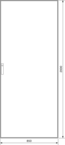 Hager Verdeler 850x2000x600mm IP41 grijs FG23XE afbeelding 2