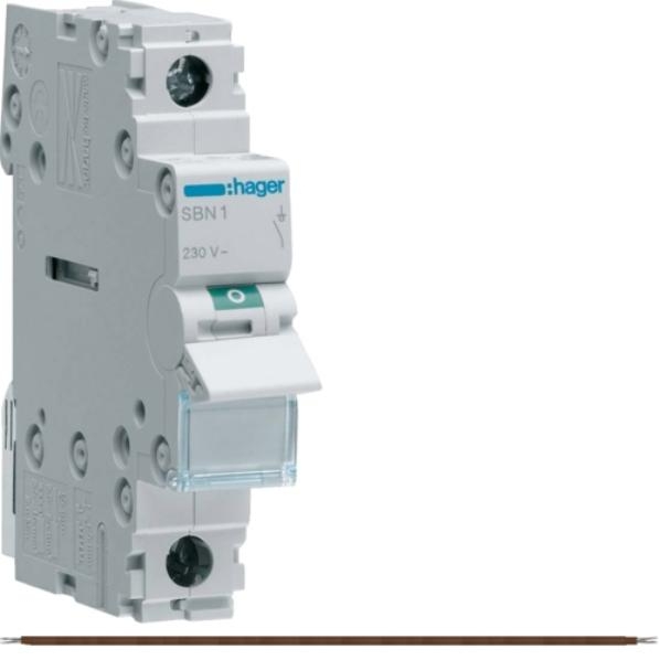 Hager Set 1xVentilatieschakelaar 1-P 25A 230V VKS13SH afbeelding 2