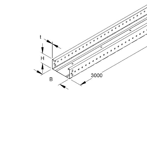 Kabelgoot 60 100mm perf. 3m RLUC60.100F afbeelding 2