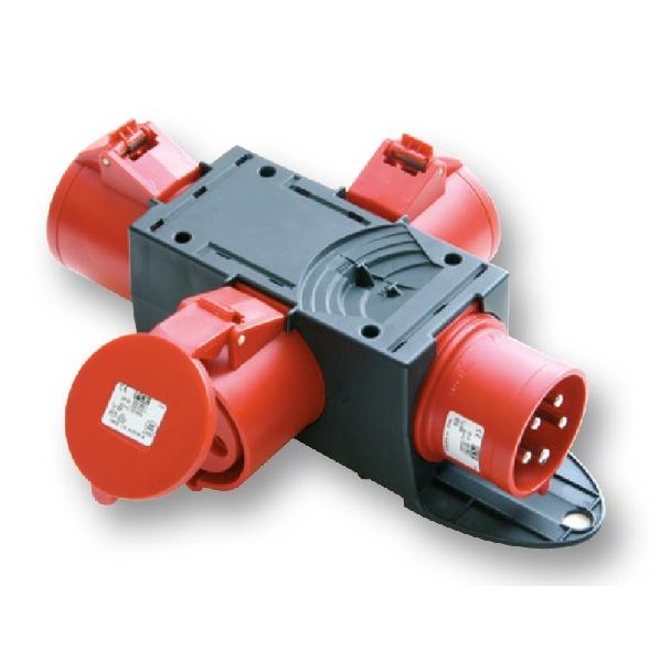 PCE 9437413 CEE VERD 32A 5P 400V 1IN/3UIT afbeelding 2