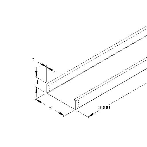 Kabelgoot RVS 60 100mm kopp RLU60.100 afbeelding 2