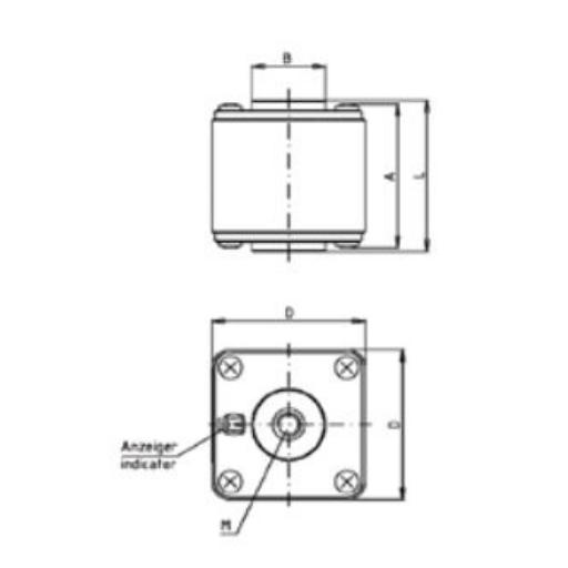 Siba Urs Sqb2 550A Zekering 690/700V M10 550A afbeelding 2