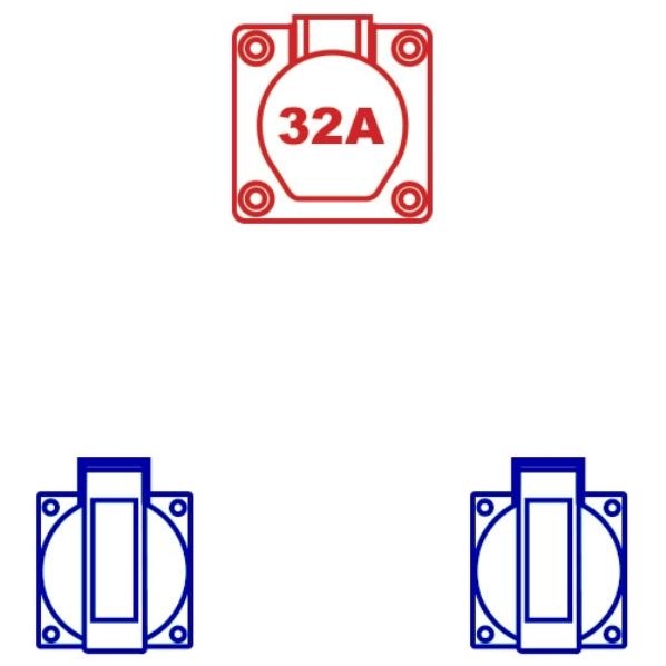 KERAF 114254 WANDKAST 1XCEE 32A5P 2XSCHUCO afbeelding 2