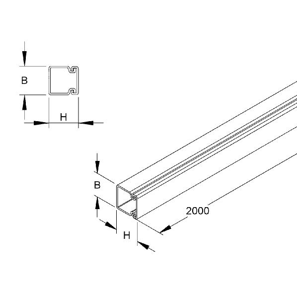 KLEINHUIS HKL2020.3 HKL2020.3 KABELKAN. +D. L=2 afbeelding 2