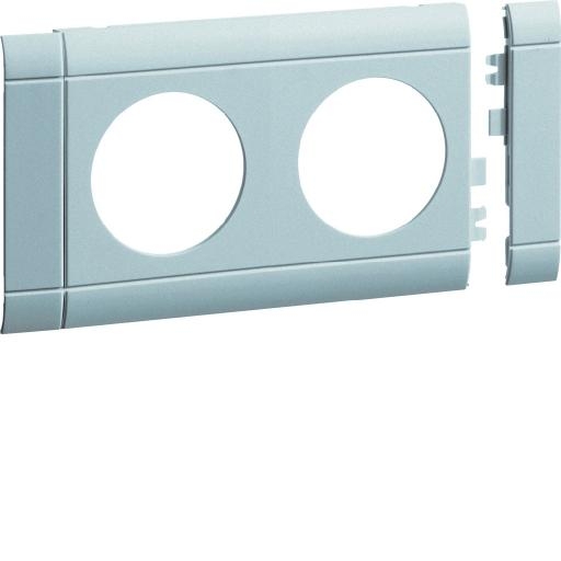 Afdekraam 2-v 80x150mm IP20 RAL9006 alulook afbeelding 2