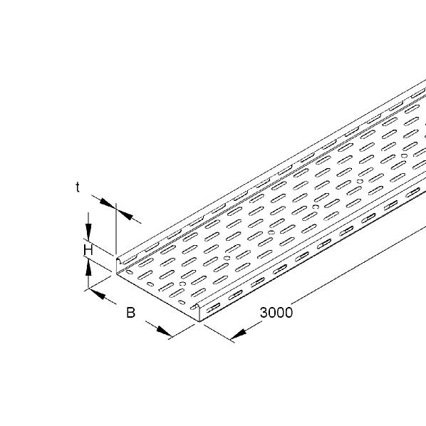 Kabelgoot dun 35 50mm perf. kopp 3m RL35.50F afbeelding 2