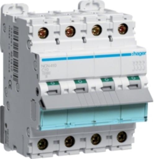 Hager Installatieautomaat 4-P C10A 10kA NCN410 afbeelding 2