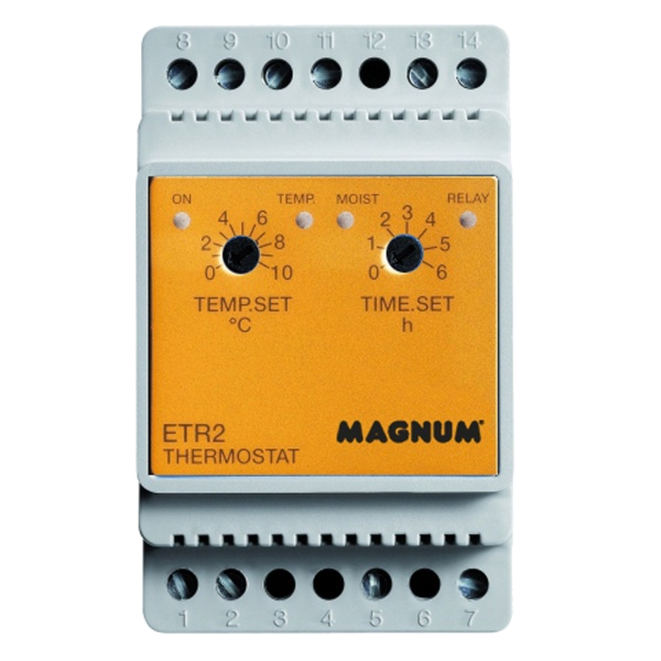 DIN-rail thermostaat temp./vocht 1x16A 230V afbeelding 2
