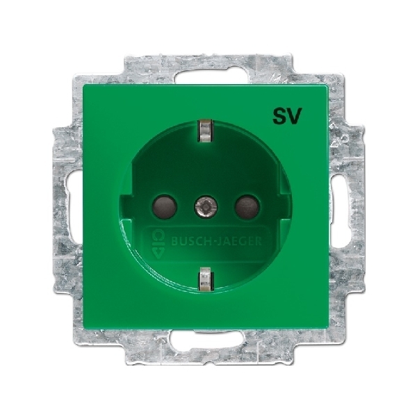 Wandcontactdoos met RA (type F) kv cpl groen SV inb 20 EUCB-13-914-10 afbeelding 2