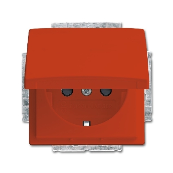 Busch-jaeger Stopcontact ra inbouw 1-voudig kv Centraalplaat SI-B 20 eukb 14 914 (2CKA002013A5391) afbeelding 2
