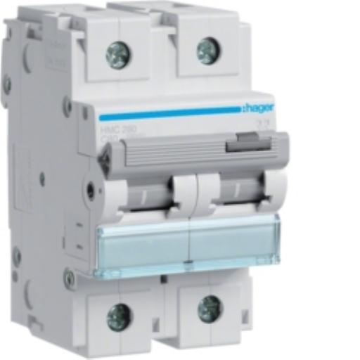 Hager Installatieautomaat 2-P C80A 15kA HMC280 afbeelding 2