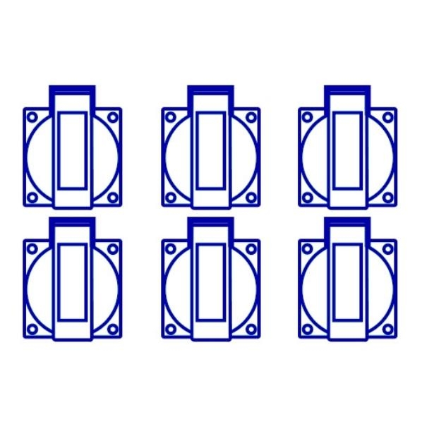 KERAF KE01N VOLRUBBER VERDEELKAST 6X SCHUK afbeelding 2