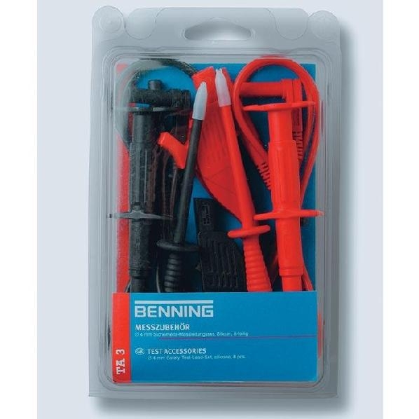 BENNING TA 3 Meetsnoerenset 4mm CAT III, 1000V, 8-delig afbeelding 2