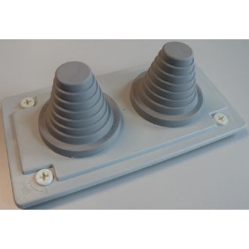 Hager Flensplaat 2x23-55mm klasse II FZ415S afbeelding 2