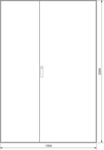 Hager Verdeler 1350x2000x600mm koppelbaar IP41 grijs FG25XE afbeelding 2