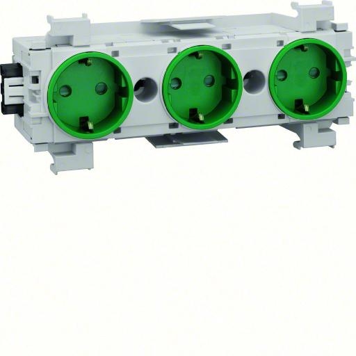 Contactdoos 3V+RA frontmontage Wago RAL6029 groen afbeelding 2