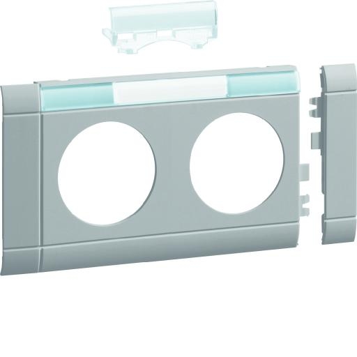 Afdekraam 2-v tekstkader RAL7035 lichtgrijs afbeelding 2