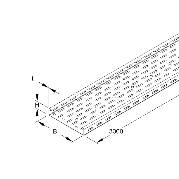 Kabelgoot 35 400mm perf. kopp 3m RL35.400F afbeelding 2