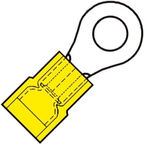 Nylon Geïsoleerde Super Ringkabelschoen M8 voor 4,0-6,0 mm2 afbeelding 2