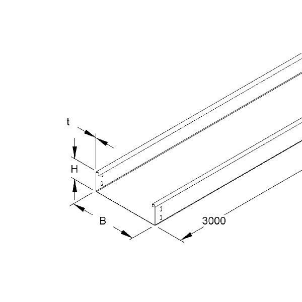 Kabelgoot dicht 60 250mm 3m kopp RLU60.250 afbeelding 2