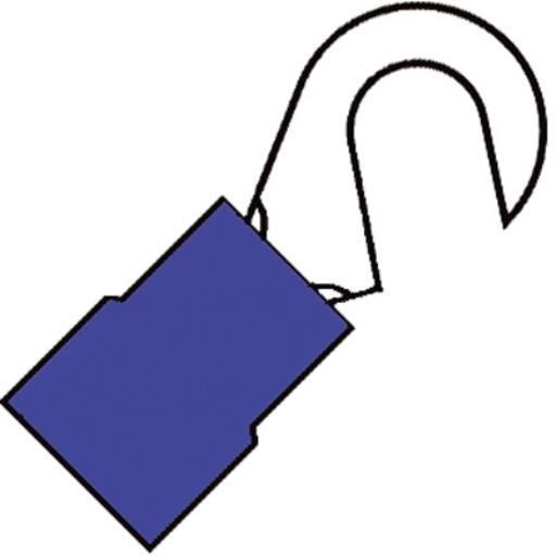 KLEMKO A 2543 K KABELSCH HAAK M4 BLAUW afbeelding 2