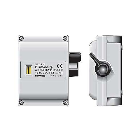 NORWESCO SA325H WERKSCHAKELAAR 25A 415V3P IP54 afbeelding 2